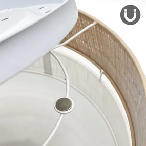 Plafonieră LED SIRJA BOHO, 20 W, 230 V, Ø 35 cm, bej/alb