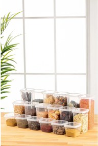 Set cutii de depozitare (18 piese), Hermia, Culoare: Alb