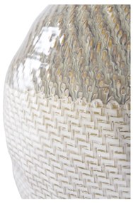 Vază, ceramică, alb/verde ø26x30,5 cm