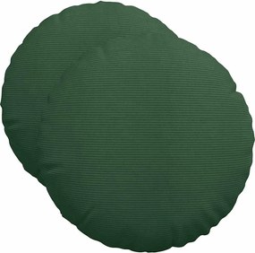 vidaXL Perne de Șezut 2 pcs Verde închis Ø 50 cm Țesătură din corduroy