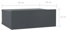 Noptiera suspendata, gri, 40x30x15 cm, PAL 1, Gri