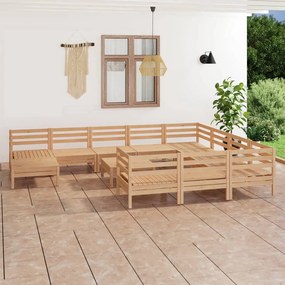 3083309 vidaXL Set mobilier de grădină, 12 piese, lemn masiv de pin