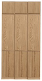 Bibliotecă modulară în culoare naturală cu aspect de lemn de stejar 120x243 cm Modulair – vtwonen