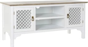 Comoda TV alba , din lemn de molid „Rustic Elegance”