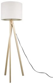 Lampa de podea Culoare Alb / Lemn Natural, LILA TYP 6