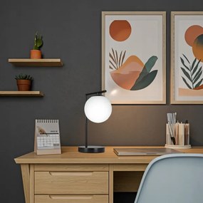 Lampă de masă 1xE27/40W/230V neagră/albă