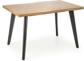 Masa extensibila bucatarie DICKSON, stejar miere/negru, 150/210x90x75