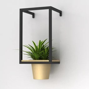 Ghiveci de flori de perete 38x18 cm auriu