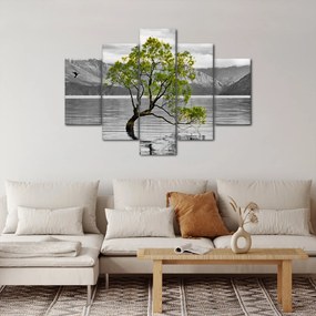 Tablou copacului în mijlocul lacului (150x105 cm)