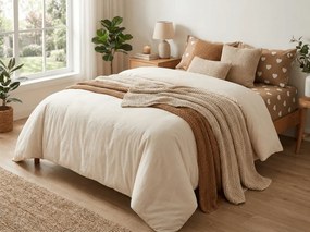 Cearsaf din microfibra CARAMHEART maro 90x200 cm