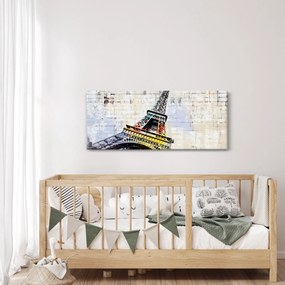 Tablou - Arta digitală a Turnului Eiffel (120x50 cm)