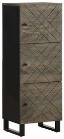 vidaXL Dulap înalt, negru, 40x33x110 cm, lemn masiv de mango