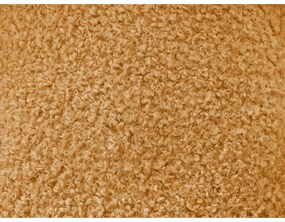 Canapea galben-muștar cu tapițerie din țesătură bouclé 232 cm Hippolyte – Bobochic Paris