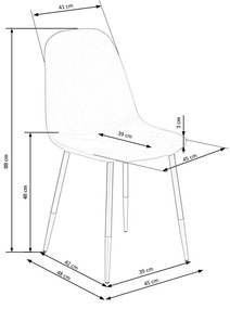 Scaun de bucaterie Noela, verde/negru