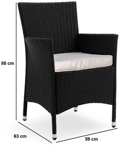 Deuba Set ratan de gradina Berlin 1+4 - negru