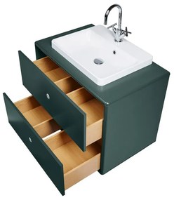 Dulap cu chiuvetă fără baterie verde închis suspendat 80x62 cm Color Bath – Tom Tailor