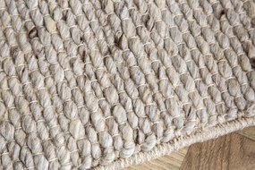 Covor WOOL XXL 350x240cm gri argintiu din lana
