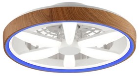 Ventilator LED RGBW dimabil de tavan GAIANO LED/24W/230V + telecomandă