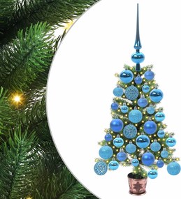 vidaXL Brad de Crăciun cu 150 LED cu suport Verde 65 cm PE