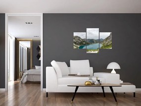 Tablou cu lac în munți (90x60 cm)