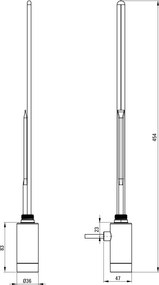 Silia Element de încălzire, Pentru calorifer baie - 600 W AGI_F601