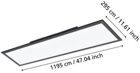 Plafonieră LED Eglo 900821 SALOBRENA LED/33W/230V 120x30 cm negru