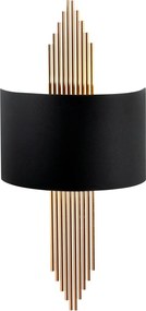Aplica 617 - A, negru/auriu, metal, 75x10x22 cm