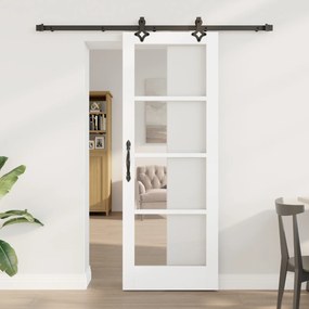 vidaXL Ușă Glisantă Manual ORKDAL Alb 73.5 x 198.5 cm Lemn și metal