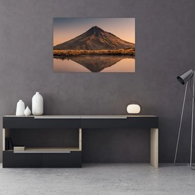 Tablou oglindirea muntelui Taranaki, Noua Zeelanda (90x60 cm)