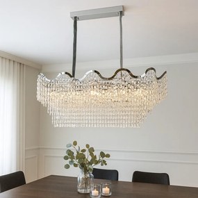 Candelabru Modern L1100 mm, H420 mm, 12 Becuri E27 – Model 78006-1100-400 CH