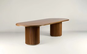 Masă lemn masiv de dining The Donald 300/, 240 × 110 × 75 cm - 300×110×75