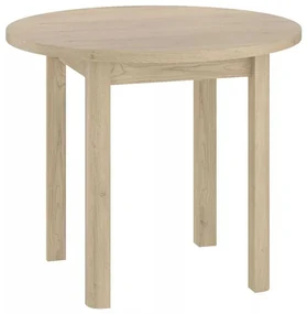 Masă de bucătărie Adam - 80 cm diametru, stejar cremona