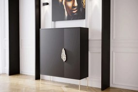 Pantofar lemn masiv Merlin Personalizabil Accesorii placate cu Aur, 100 × 35 × 120 cm - Alb