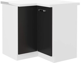 Dulap inferior de bucătărie de colț Oran 89 x 89 DN ZB (Alb + negru). 1033036