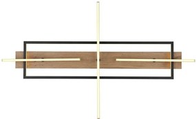 Plafoniera LED design indistrial Beatrix negru 100x60,5cm
