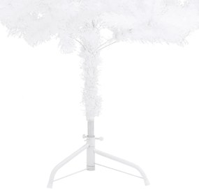 Brad de Craciun artificial de colt LEDgloburi alb 120 cm PVC 1, white and rose, 120 cm