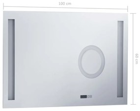 Oglinda cu LED de perete de baie cu senzor tactil, 100x60 cm 1, 100 x 60 cm