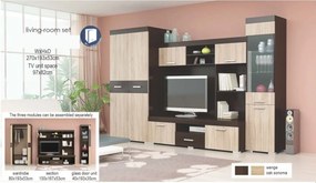 Living GLOBAL119 - stejar sonoma/wenghe
