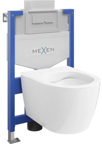 Mexen set WC încastrat cadru Felix XS-U cu vas de toaletă  Carmen, Albă - 6853388XX00