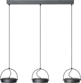 Osram - Lustră LED suspendată pe cablu DECOR PUCK, 3 x LED, 12 W, 230 V, CRI 90, negru