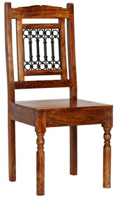 275337 vidaXL Set masă bucătărie 5 piese, lemn masiv acacia finisaj sheesham