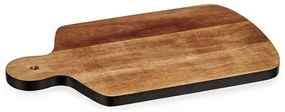 Masă de tăiat negru maro lemn de salcâm (25,7 x 1,5 x 40 cm)