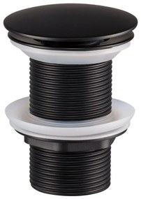 Ventil de lavoar COMAD CLICK-CLACK T201MBG-3 CLICK-CLACK d. 7 cm negru mat