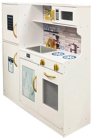Bucatarie de jucarie din lemn, cu accesorii