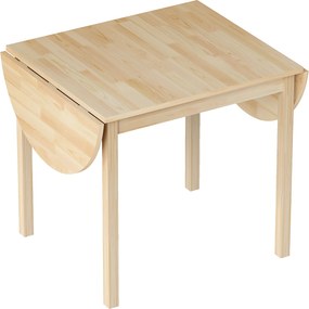 HOMCOM Masă Pliabilă pentru 4-6 persoane din Lemn de Pin, 140x70x75 cm, Natural | Aosom Romania