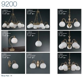 Veioza, lampa de masa clasic design italian din alama, sticla 9200 RA-P.9200 P
