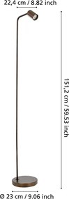 Eglo 901867 - Lampă de podea RIGOMAGNO 1xGU10/5W/230V bronz