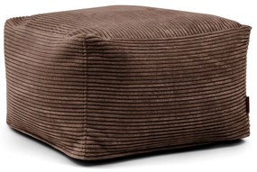 Fotoliu bean bag maro închis cu tapițerie din catifea reiată Softbox MooG – SLOWDOWN
