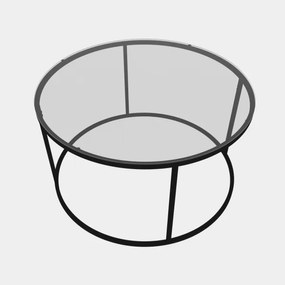 Măsuță de cafea BERLIN 60x45 cm negru/transparent