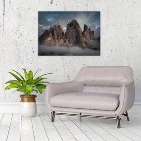 Tablou pe sticlă - Trei Dinți, Dolomiți Italieni (70x50 cm)